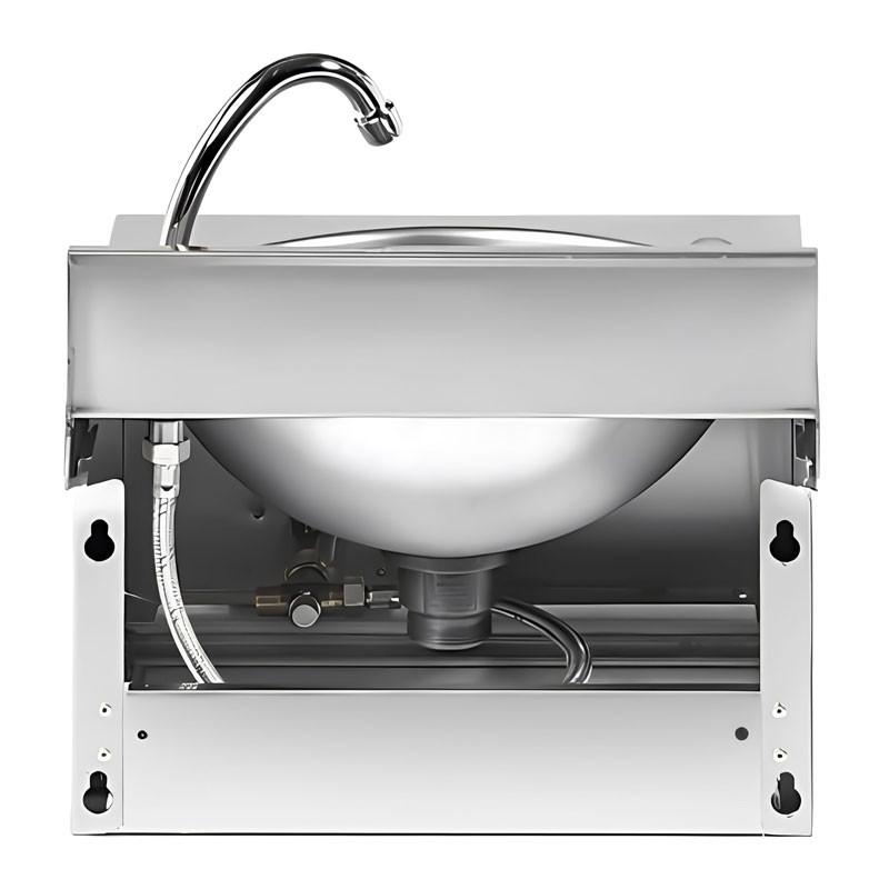 Lave-mains à commande fémorale avec distributeur de savon_2