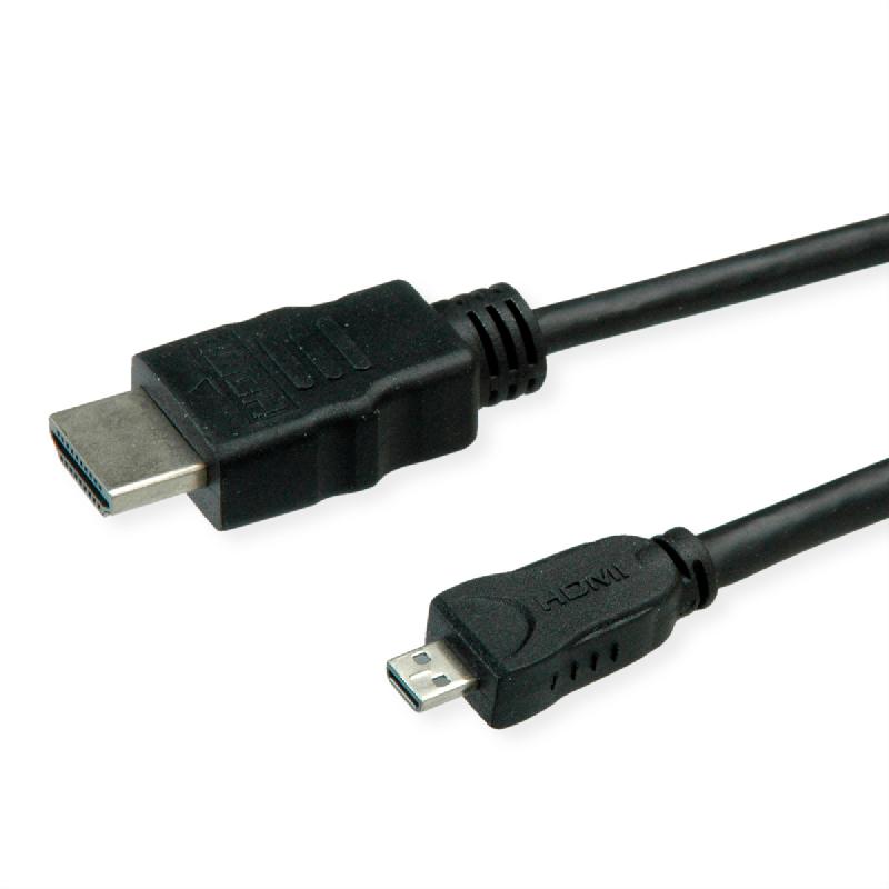 Roline green câble hdmi high speed avec ethernet, hdmi m - micro hdmi m, 2 m_2