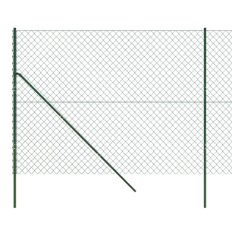 Vidaxl clôture en mailles de chaîne vert 2,2x25 m 153919_2