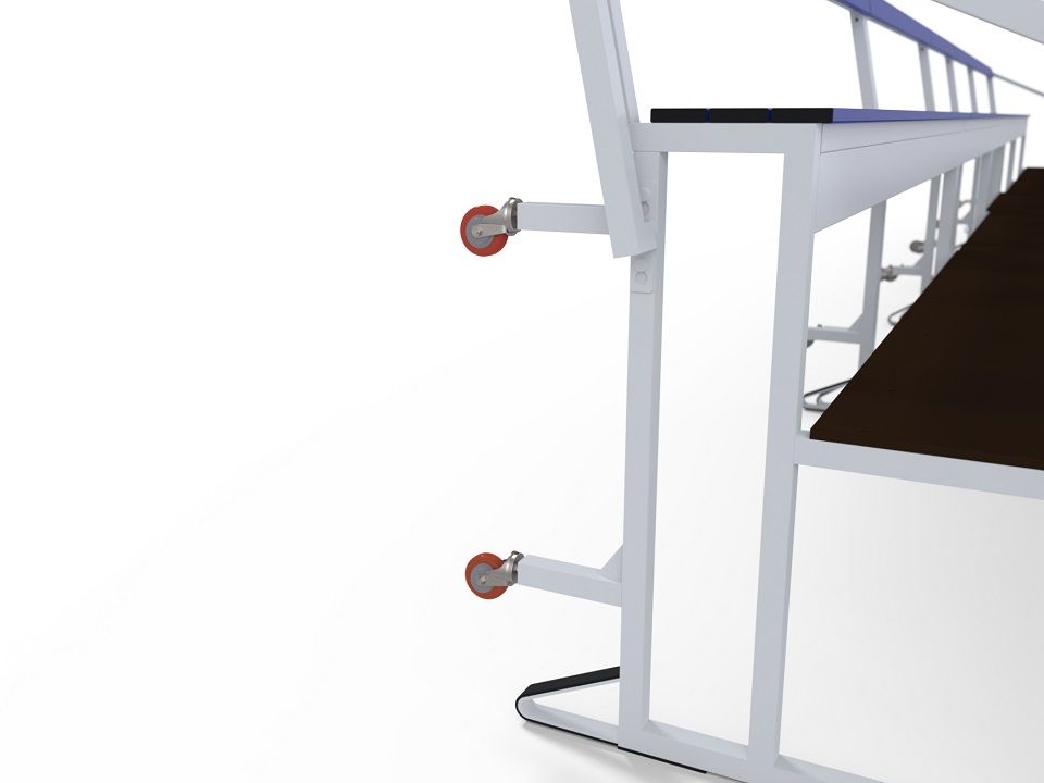 Tribune mobile emboîtable Prémium 4 rangs - capacité 62 spectateurs - garde-corps inclus - modèle S35540_2