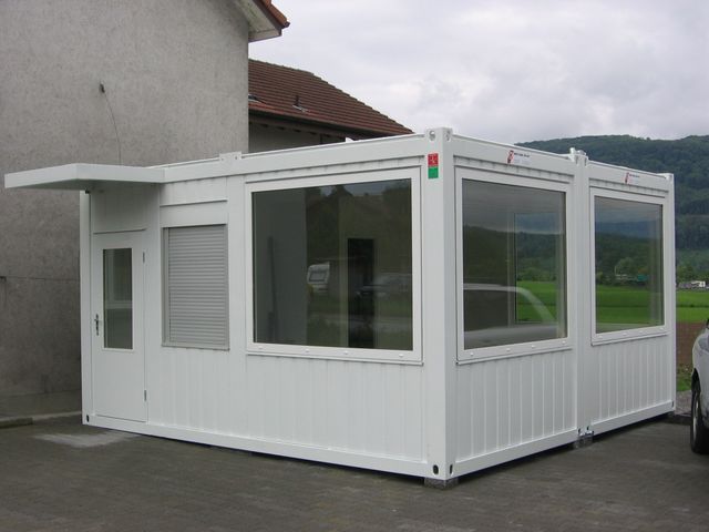 Bungalow de chantier modulaire et isolé - Bureau aménagé en métal - 4.88 x 2.43 x 2.59 m_2