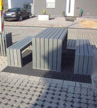 Table publique robuste et moderne - Forme cubique - Longueur 150 cm - ADS EQUIPEMENTS EURL_2