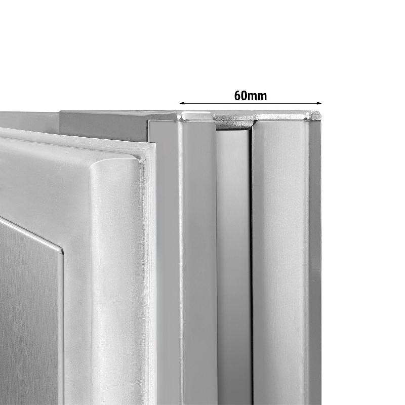 Tour pâtissier réfrigéré 3 portes et plan en inox - P 800 mm |  BKJ208ND_2