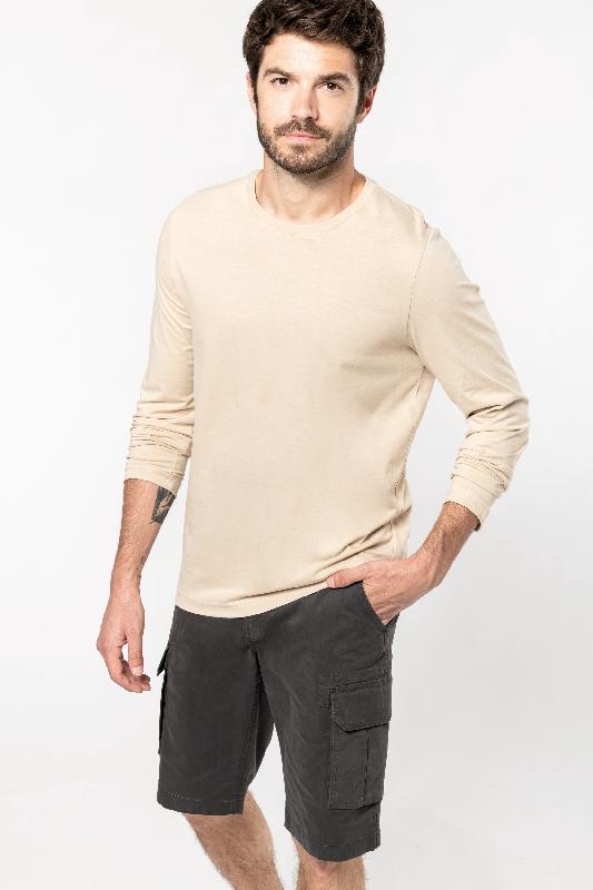 Bermuda multipoches homme - Réf: K754 - Kariban - Tissu sergé finition peau de pêche - Coloris Olive Camouflage_2