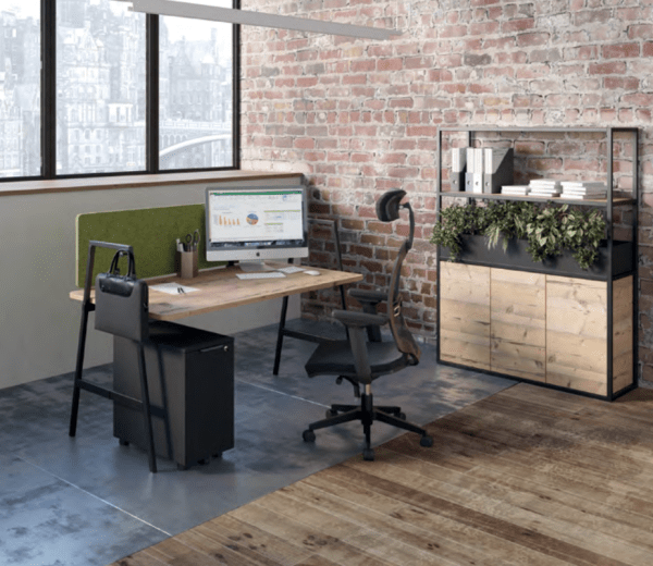 Bureaux individuels Alto - Buronomic - Design flexible et ergonomique avec piétements arche « A »_2