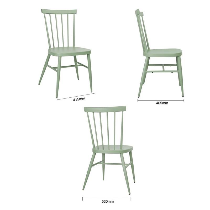 Chaises en aluminium Windsor vertes - Lot de 4 - DX687 | Bolero_2
