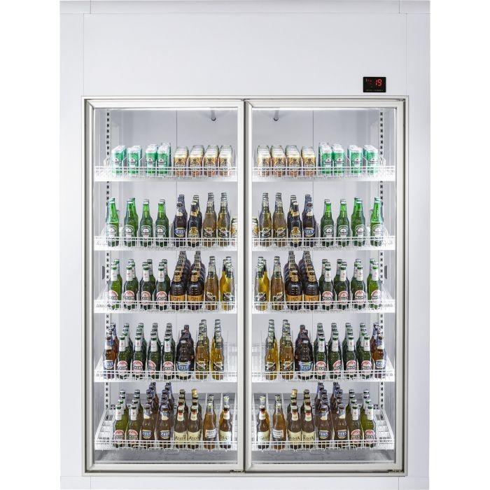 Chambre froide positive 1800x1200x2200mm 2 portes en verre Combisteel_2