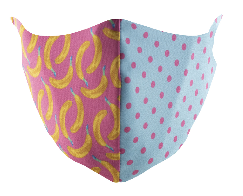 Masque facial personnalisé - lavable, réutilisable, impression sublimation, taille adulte - 100% polyester et coton_2