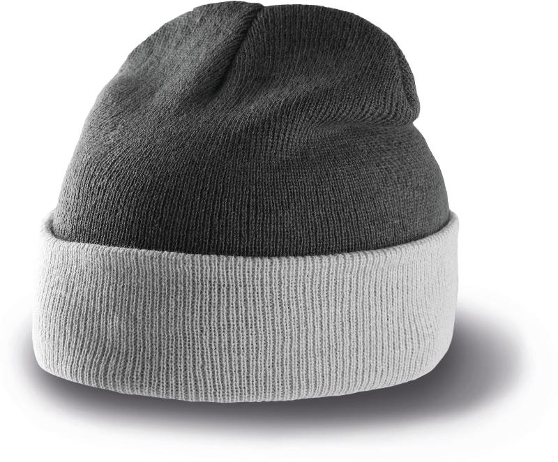 Bonnet bicolore avec revers - Réf: KP514 - Tricoté 100% acrylique - Marque K-up_2