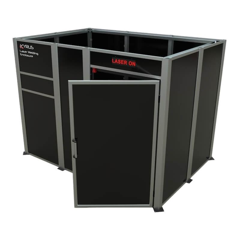 Cabine de soudage laser classe 4 - 3x3m avec porte à charnière_2