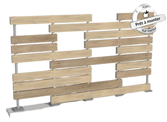 Clôture PVC personnalisable - CHLORIS PRESTIGE - sur-mesure avec options de couleur et hauteur ajustable_2