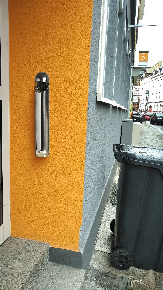 Cendrier mural inox 1,7L - Design intemporel - Capacité 510 mégots - Utilisation extérieure_2