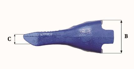 Dents pour godet FK1 DPE - Marque Fastkey - Références et dimensions détaillées_2