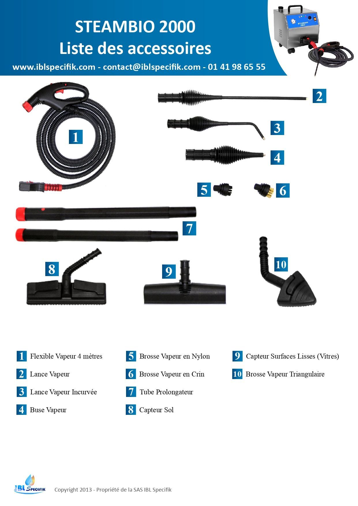 Steambio 2000 - nettoyeur vapeur  7.5 bars - 2800 w_2