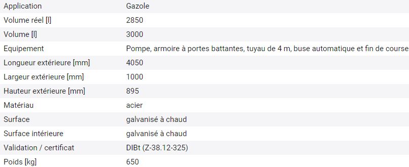 279012W - Cuve réservoir diesel stationnaire KA 3.000 litres - double paroi - homologué pour liquides inflammables_2