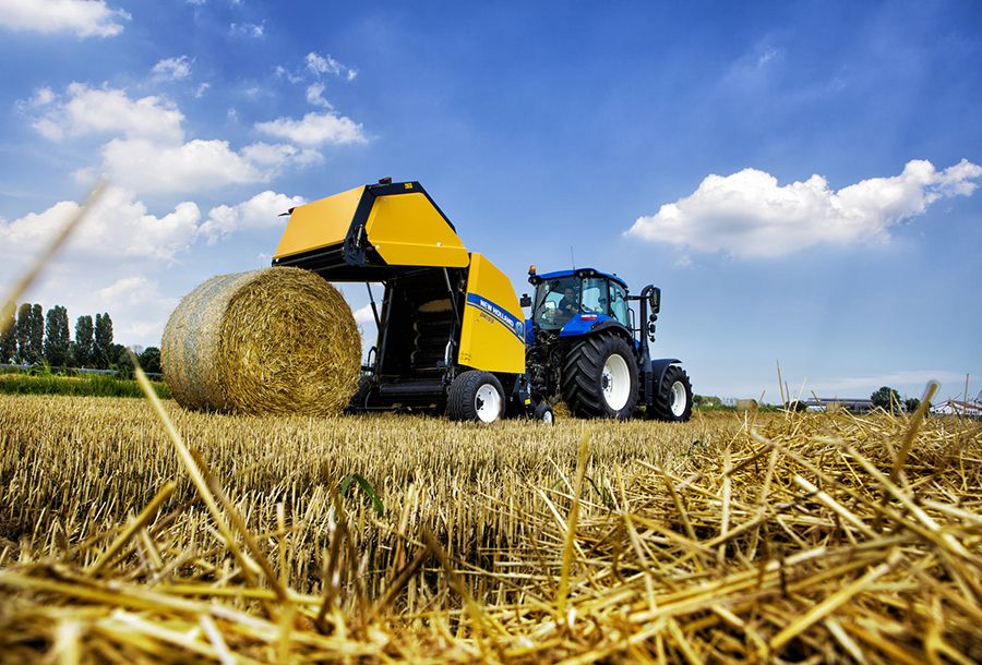 Équipement agricole New Holland pour balles rondes de 155 cm de diamètre