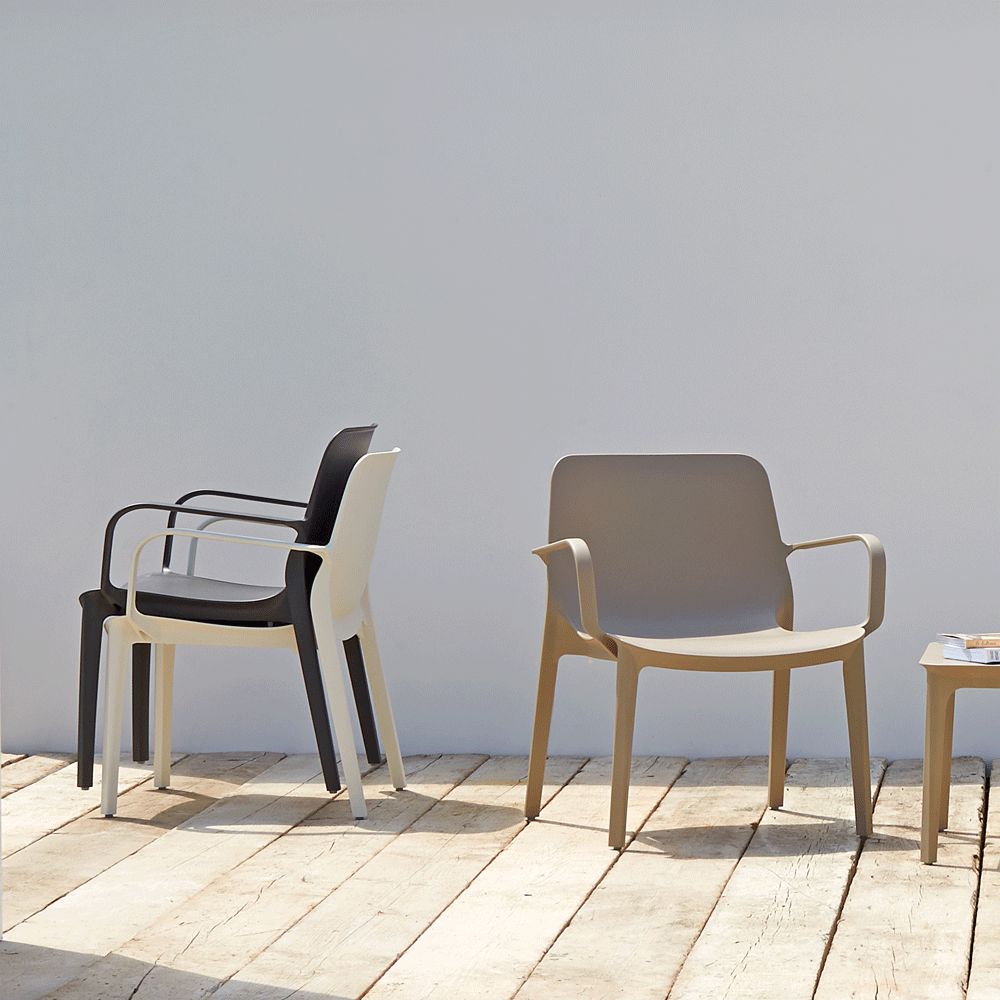 Chaise empilable pour terrasse - Modèle Ginevra - Technopolymère recyclé renforcé fibre de verre - Usage intérieur et extérieur_2