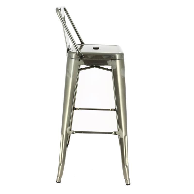 Chaise haute de restaurant métal Chicago - GRIS_2