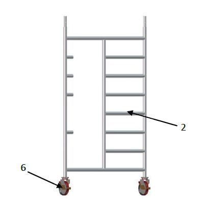 Échafaudage roulant uranus - fortal sa - charge d’exploitation par module de plancher 200 kg/m²_2