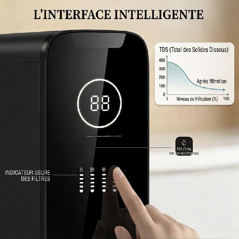 Osmoseur inverse AquaFlow Pro 1000 GPD - Contrôle en Temps Réel, Maintenance Facile_2