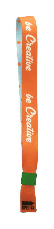 Bracelet festival personnalisable - polyester RPET - fermoir de sécurité en plastique coloré - impression double face_2