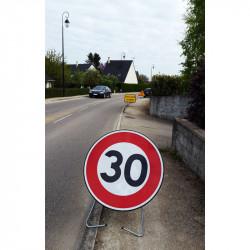Panneau de prescription temporaire BK14 - Signalisation routière avec film rétro-réfléchissant_2