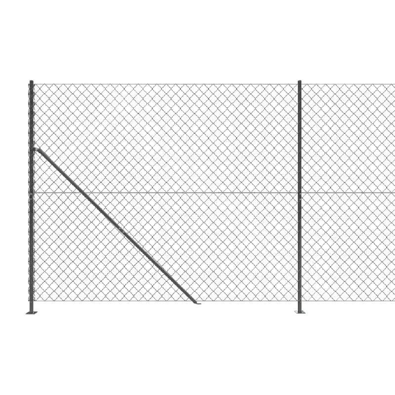 Vidaxl clôture à mailles losangées avec bride anthracite 2,2x10 m 153991_2
