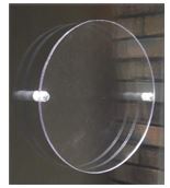 Vitrage en plexiglas transparent, épaisseur 5mm - Hygiglass® Sanitaire et Amovible - Modèle BASIC_2