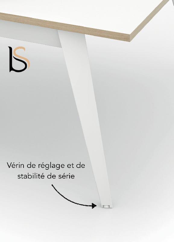 Bureau bench 2 personnes Pigreco - Martex. - 140, Blanc_2