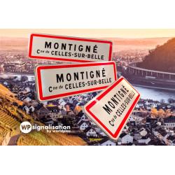 Panneau de localisation d'entrée agglomération EB10 - 1 ligne et 1 mention - signalisation routière_2