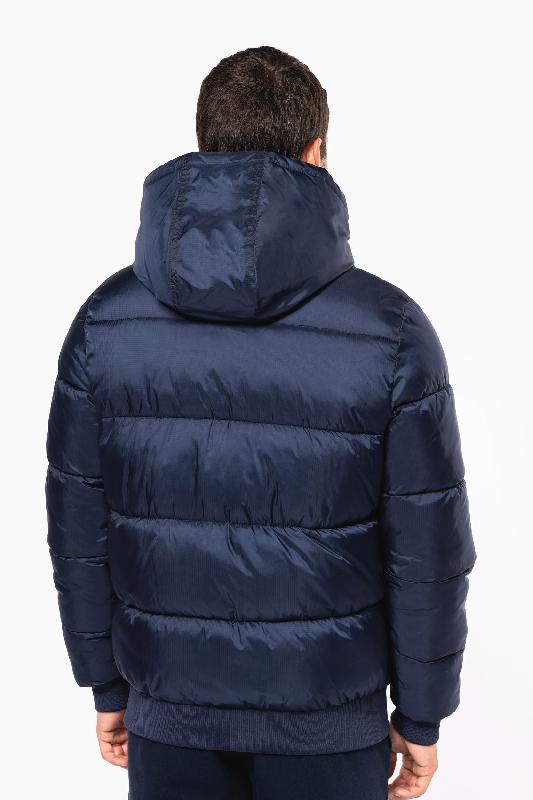 Veste unisexe ripstop recyclée à capuche - Tissu déperlant et intérieur matelassé - Réf: K6166_2
