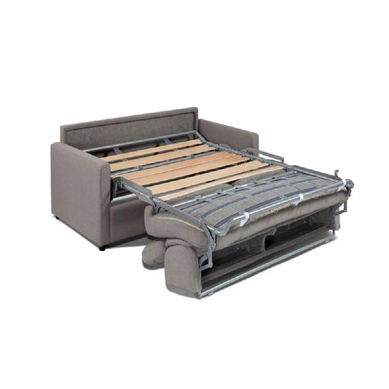 Canapé-lit convertible express Sun Elite - Polyuréthane graphite - Sommier à lattes 140x197 cm - Assises et matelas 16 cm mémoire de forme_2
