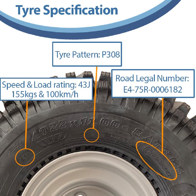 22x11.00-8 ATV Trailer Kit Open Centre P308 Wheels  ALKO Axles 620kgs Capacity_2