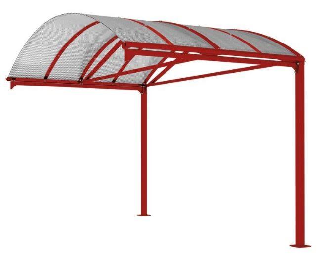 Abri vélos Voûte Surdimensionné - Dimensions : 5000 x 3010 x 4160mm - Structure en acier galvanisé - Toiture en polycarbonate alvéolaire_2