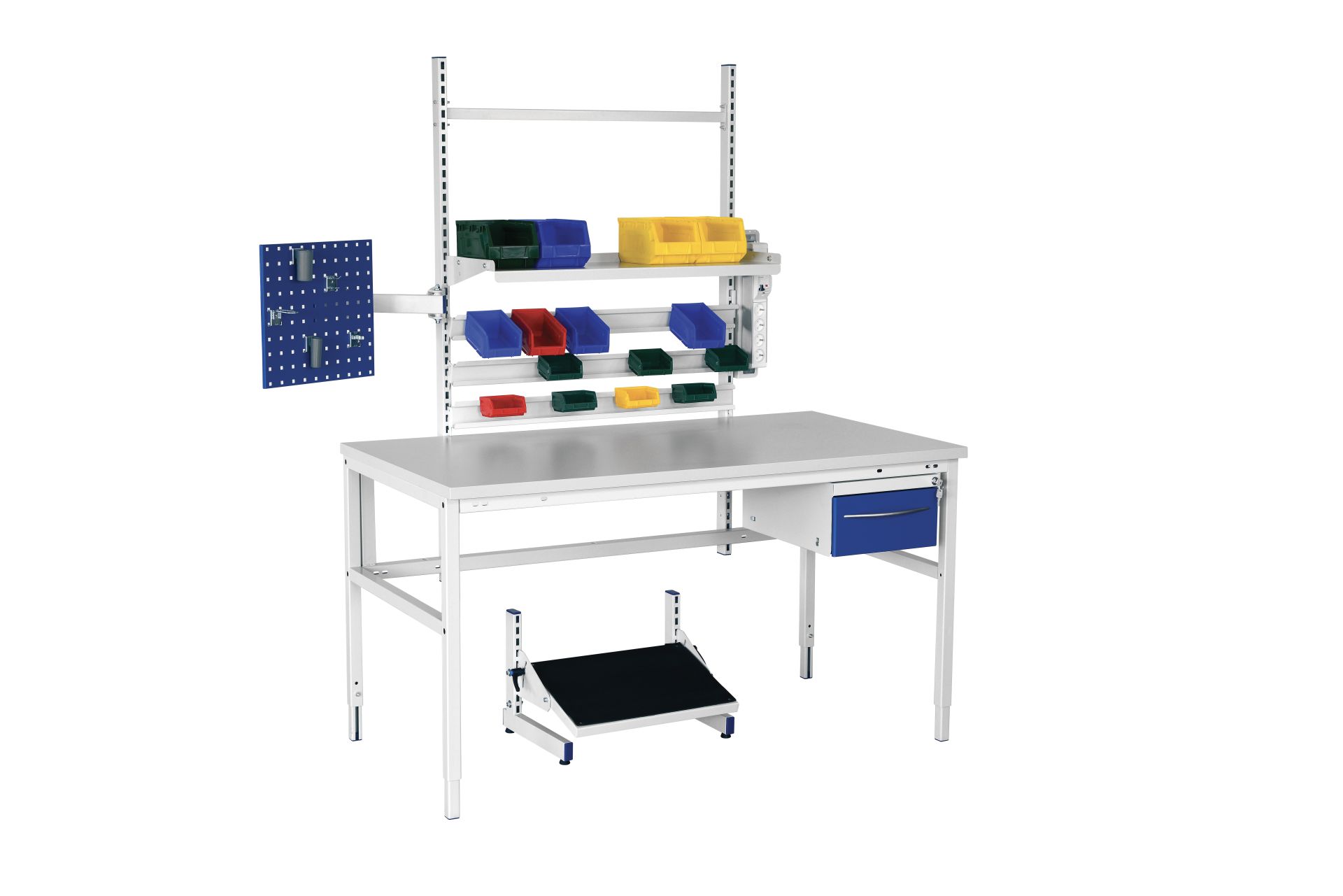Poste de travail ergonomique réglable en hauteur de 700 à 950 mm, pieds en A_2