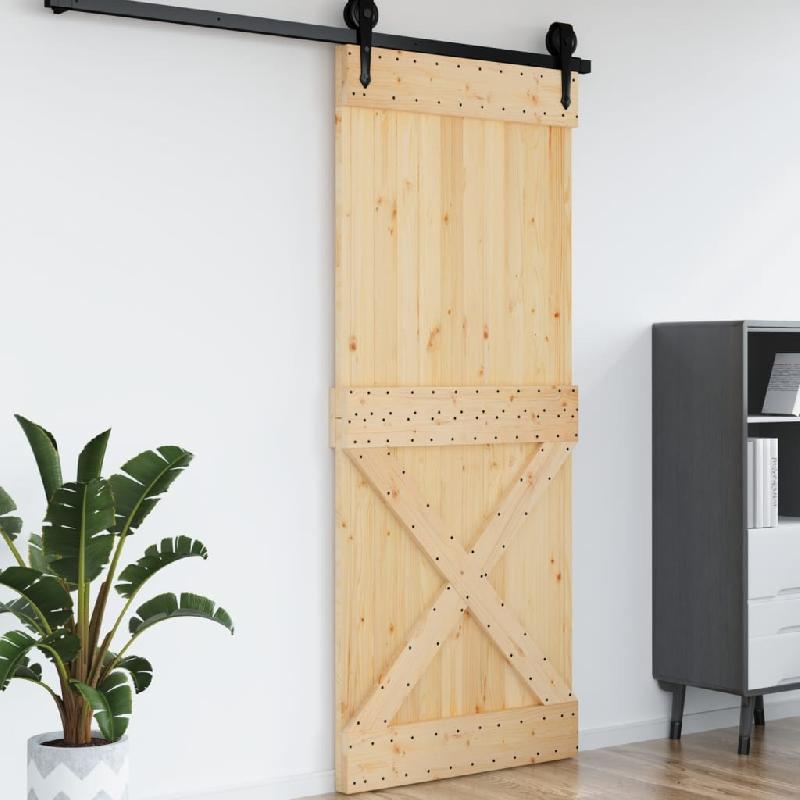 Vidaxl porte narvik 95x210 cm bois massif de pin 154446_2