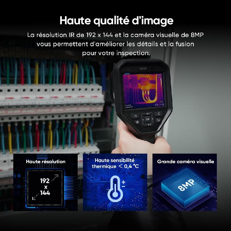 HM-TP21S-3AQF/W-M11W | Caméra thermique HIKMICRO M11W 192 x 144 px, -20°C à +550°C, écran tactile 3.5'', 25 Hz, pointeur laser, WiFi_2