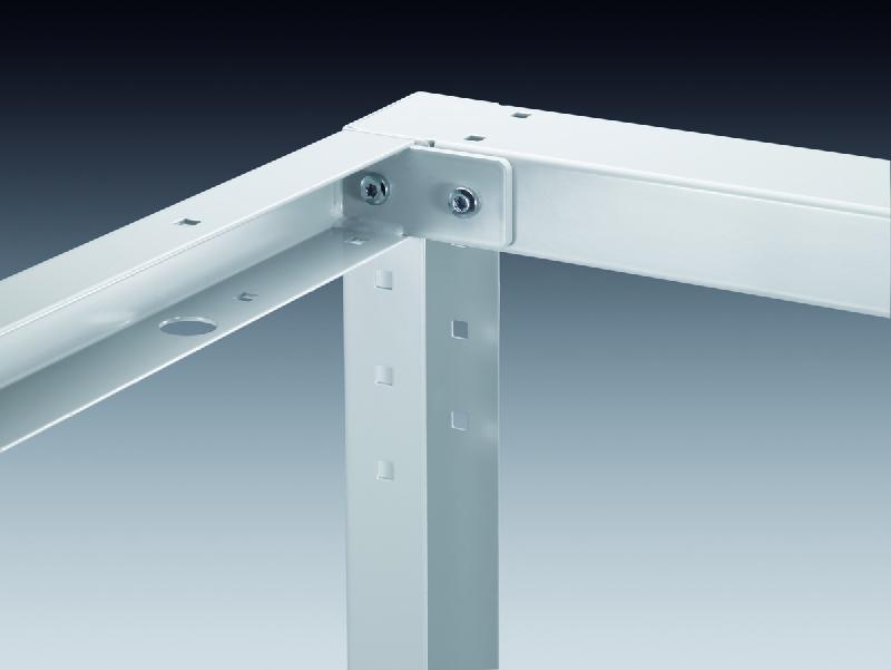 41004132.16V - Établi Cubio avec ossature réglable et demi-tablette - Lino - 2000x900x740-1140mm_2