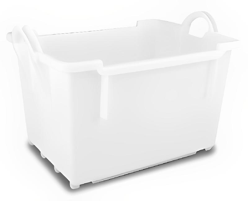 Bac gerbable avec rotation de 90° - Fond et parois pleins - 650mm x 450mm - PEHD - Norme Europe_2