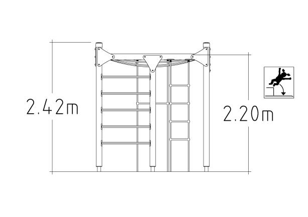 Structure multi-jeux 5 à 12 ans - Uniplay Cixtona 8061732 - Hags, en bois avec fondation à enterrer_2