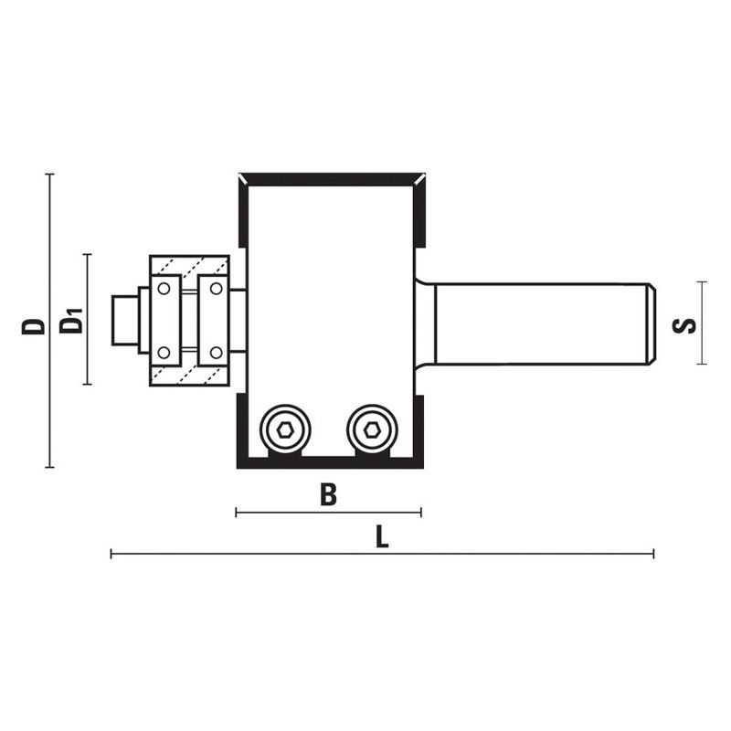 We150.510.R - Fraise à plaquette - sistemi s.R.L. - diamètre 51 - HW pour tout type d'épaulement Z=2_2