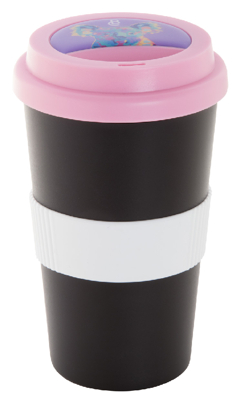Mug thermos customisable - double parois en plastique - 400 ml - couvercle bec verseur et grip en silicone_2