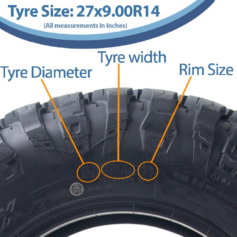 27x9.00R14 ATV Tyres 8ply 225/70R14 OBOR WL21 Terrarex 49M Road Legal (Set of 4)_2