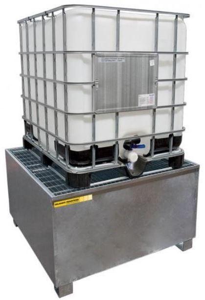 Bac de stockage pour 1 cuve - pour IBC de 1000 Litres - Polyéthylène ou INOX - Anti UV_2
