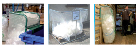 Porte-sacs avec couvercle et roulettes - Capacités de 200 à 2500 litres_2