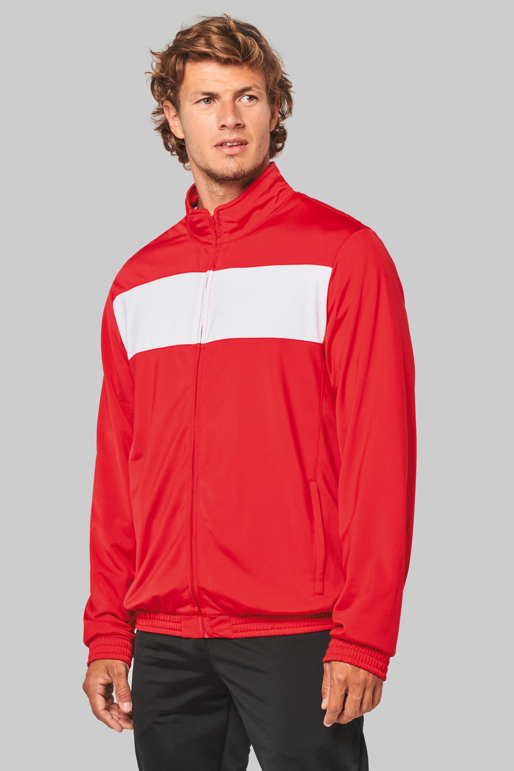 Veste de survêtement unisexe - Réf: PA347 - PROACT - 100% polyester tricot - Coupe ajustée moderne_2