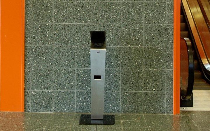 Cesar - Poubelle Cendrier - Velopa - Modèle Combiné en INOX et Acier Galvanisé_2
