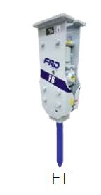 Brise-roches hydraulique gamme F6 - platine FT - Modèle F6 TR - Poids opérationnel 365 kg - Hauteur avec pic 1450 mm_2