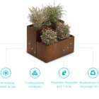 Jardinière Dom en béton pour espaces urbains et centres commerciaux_2