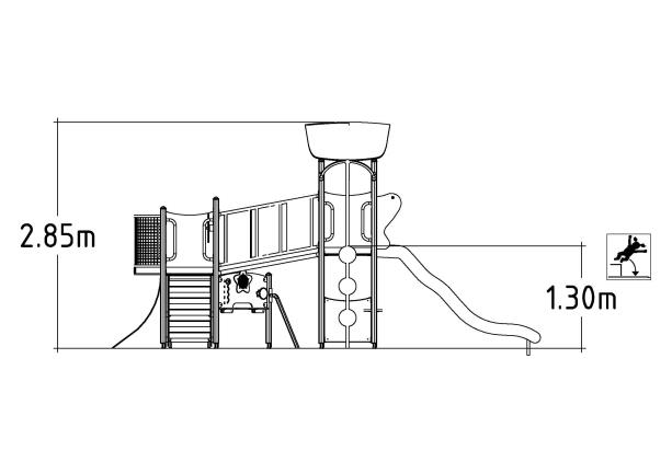 Structure multi-jeux pour enfants 3 à 5 ans - Unimini Kolla - 8047092 - Hags - Poteaux bois et panneaux HPL_2